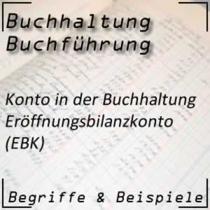 Eröffnungsbilanzkonto oder EBK