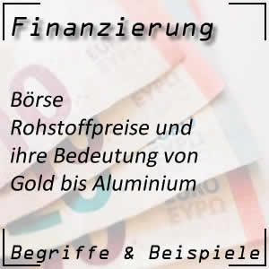 Rohstoffpreise an der Börse