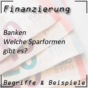 Sparformen der Banken