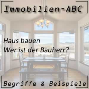 Bauherr beim Hausbau