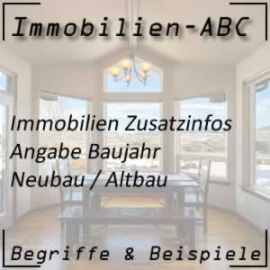 Baujahr in der Immobiliensuche