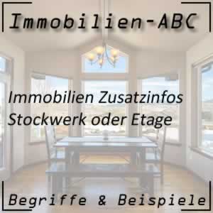 Immobilien Stockwerk oder Etage