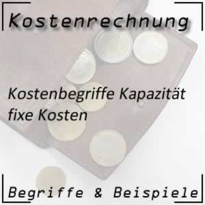 Kostenrechnung fixe Kosten