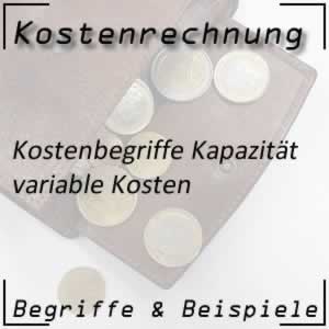 Kostenrechnung variable Kosten