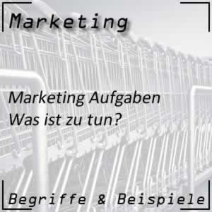 Marketing Aufgaben