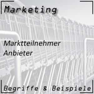 Marktteilnehmer Anbieter