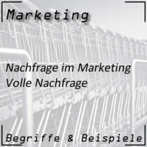 Marketing volle Nachfrage