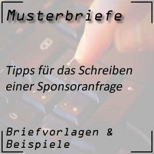 Sponsoranfrage schreiben