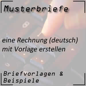 deutsche Rechnungsvorlage für eigene Rechnungen