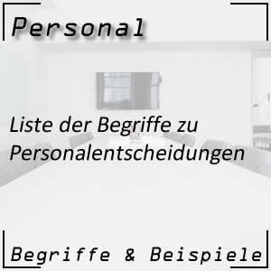 Liste der Begriffe im Personalwesen
