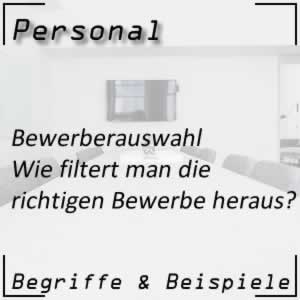 Personal Bewerberauswahl