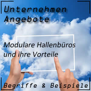 Modulare Hallenbüros