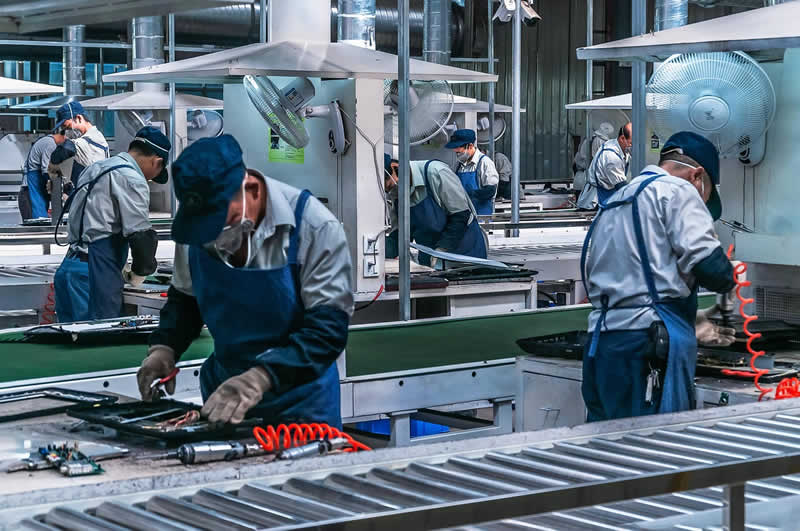 Produktionsablauf in der Industrie