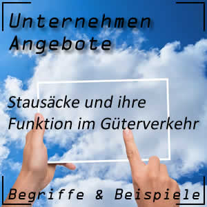 Stausäcke im Güterverkehr