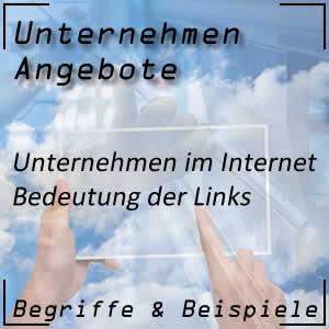 Unternehmen und Links im Internet