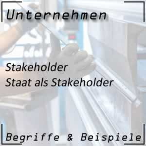 Staat als Stakeholder am Unternehmen