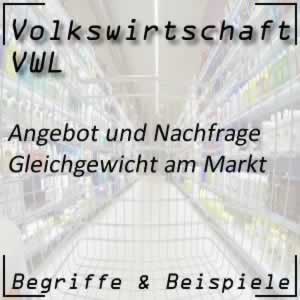 Gleichgewicht von Angebot und Nachfrage