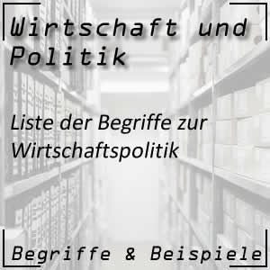 Liste der Wirtschaftspolitik