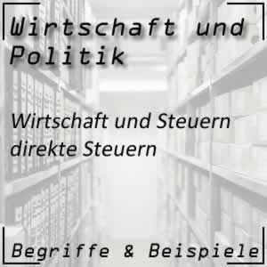 Steuerarten: direkte Steuern