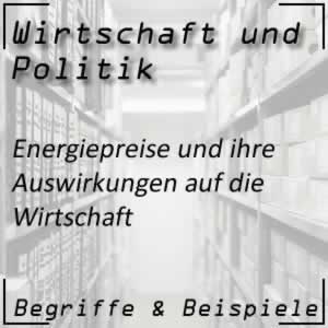 Wirtschaftspolitik Energiepreise